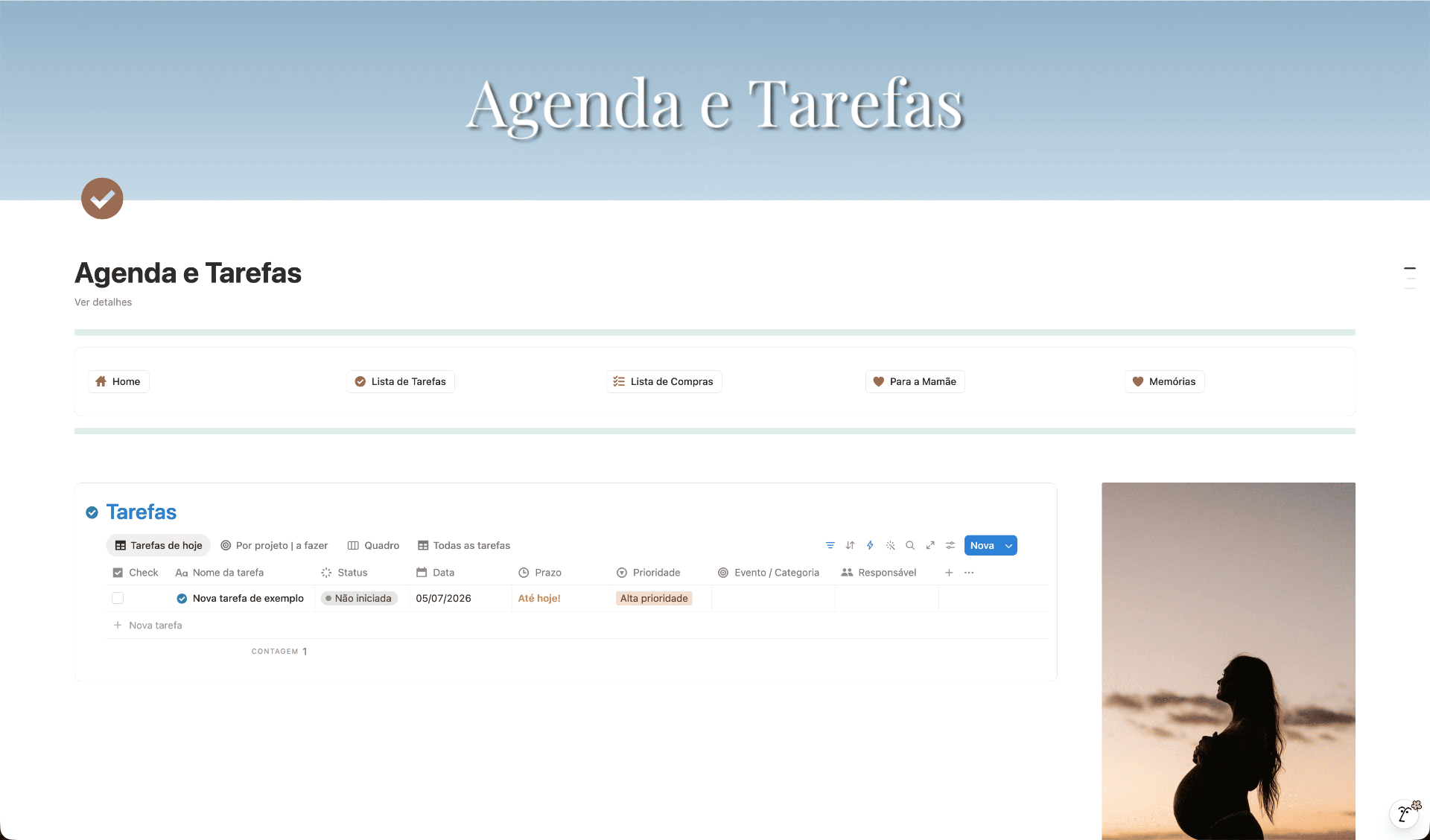 Agenda e Tarefas da Mamãe